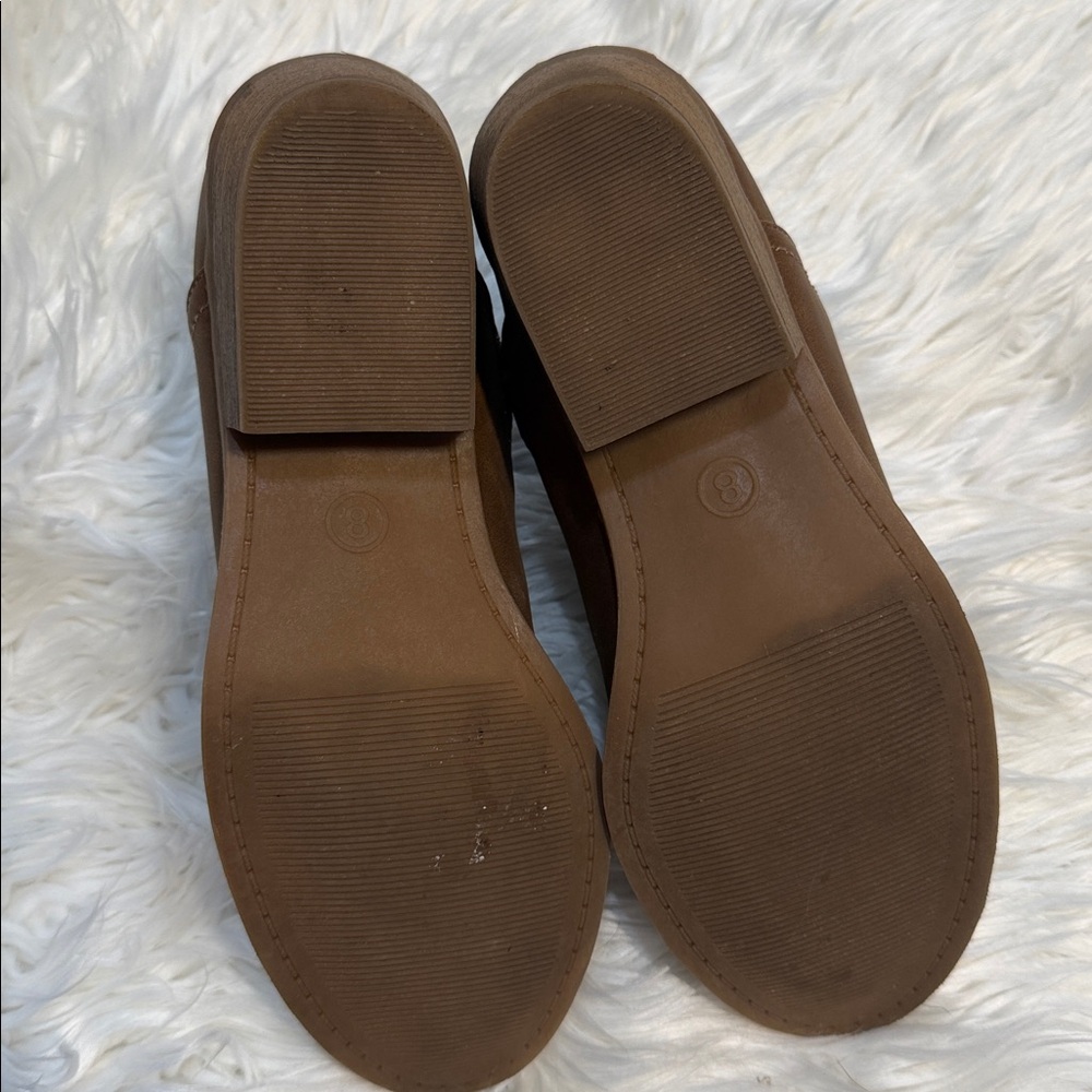 Faux Leather Brown Ankle Boots - Picture 3 of 5